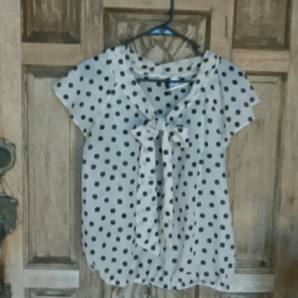 Blouse polka dots sheer